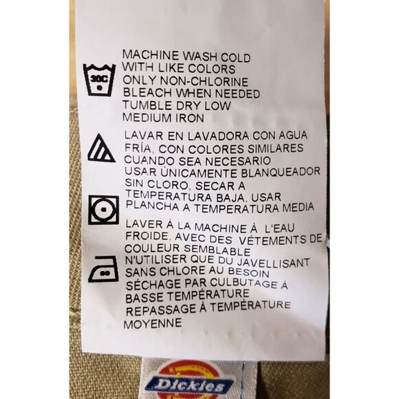 Share Dickies Women’s Sz 24 Regular Work Pants Beige Straight Leg NWT - Picture 7 of 11